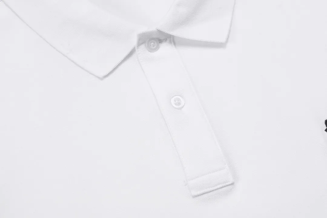 🅿️190 RALPH LAUREN 2025 new style classic polo embroidered little bee logo, same style for men and women, casual polo shirt ·Customized pique cotton fabric ·Imported Tajima machine embroidery technology ·Collar label, hangtag, main mark and three labels complete Color: White Size: M-XXXL